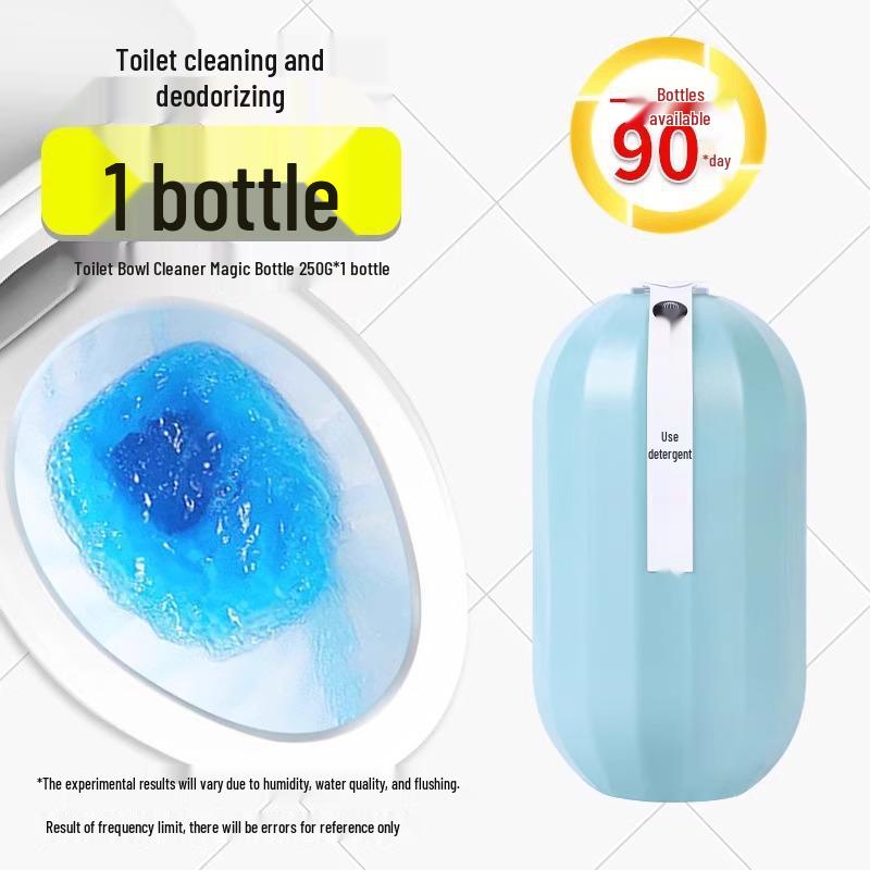 Синий пузырь Автоматический дезодорирующий очиститель для унитаза - Мощное удаление накипи и освежающий волшебный блок