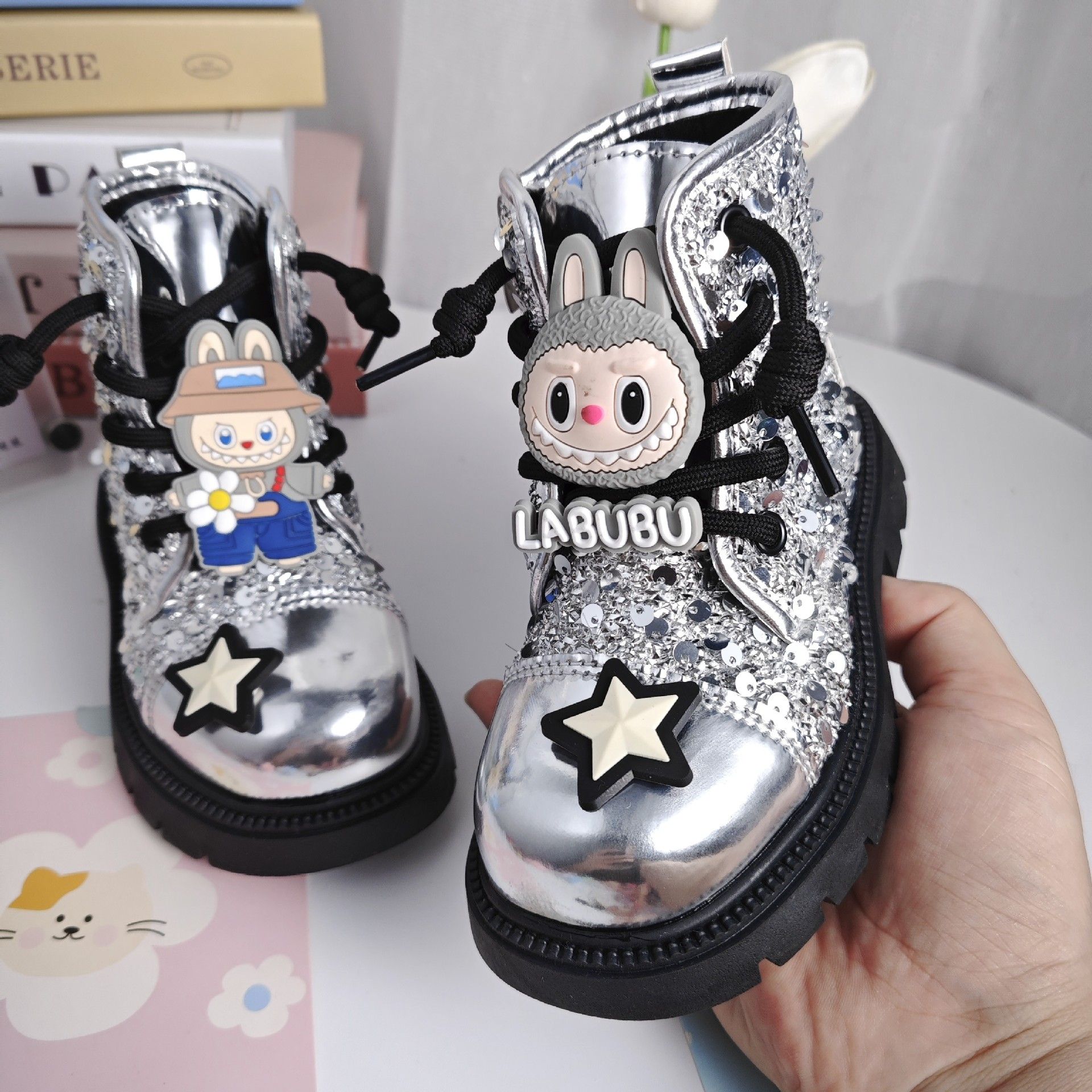 

Children s Fashionable Single Boots, Winter Girls Princess Ankle Boots 36