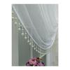 Speciální pletená záclona Cruve tylu s texturou – včetně korálků, 200x260, kravata, 1/4