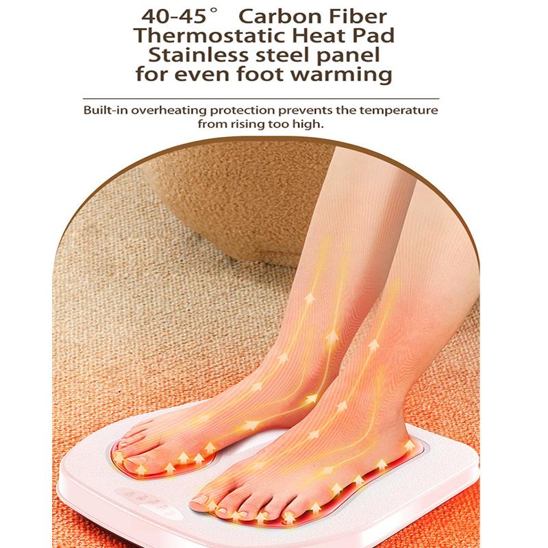 Aparat electric cu vibrații pentru picioare și gambe cu căldură, telecomandă, viteză de vibrație reglabilă, pentru circulație, fasciită plantară