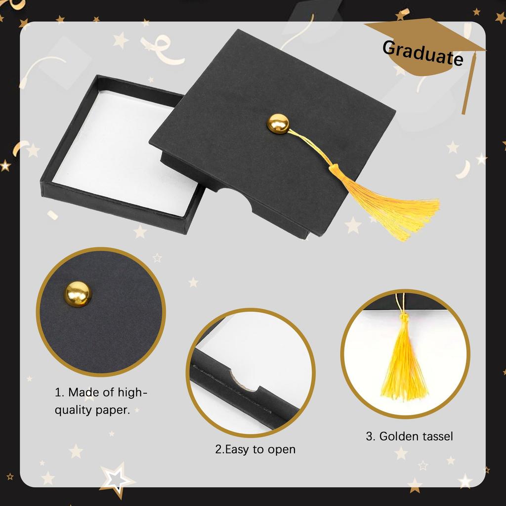 1pc Graduation Cap Gift Box with Tassel -Doctoral Cap Design, Perfect for Graduation Celebrations,Graduation Party Decorations