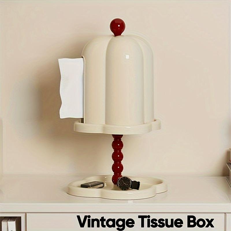 2pcs Double Layered Elegant Tissue Box with Lid Dust Proof Retro Design Living room Tissue Box Key Jewelry Organizer