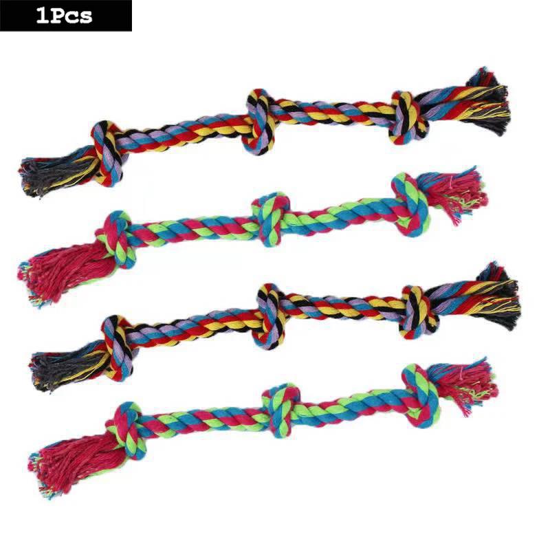 1pc Dog Toy Carrot Knot Rope Ball Cotton Rope Dumbbell Puppy Cleaning Teeth Chew Toy Durable Braided Bite Resistant Pet Supplies 5