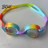PC Lenses Goggles Kids Swim with Eyelashes Waterproof No Leakage Anti-Fog UV Adjustable Headband Protection Clear Lens Boys Girls Silicone Swimming