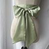 Decorative Bowknot Fabric Ribbon Cummerbunds Satin Silk Waist Bands  For Skirts Dress Top Clothes