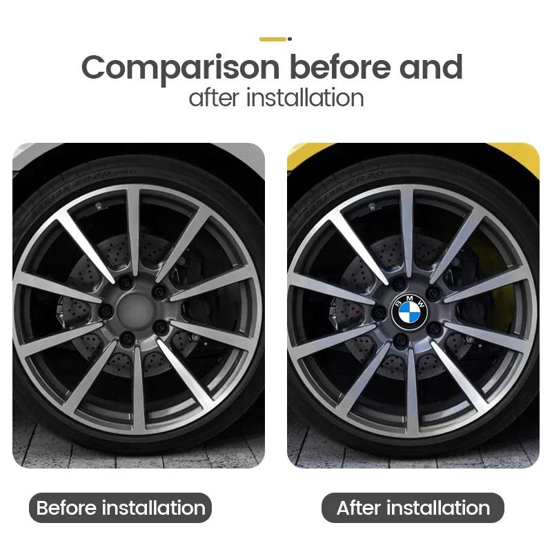 For BMW Car Wheel Center Hub Caps Sticker Auto Emblem Wheel Center Cap X3 X5 M5 M3 E46 E90 E60 F10 E39 F30 E36 G30 E87 E70 UCKWP1