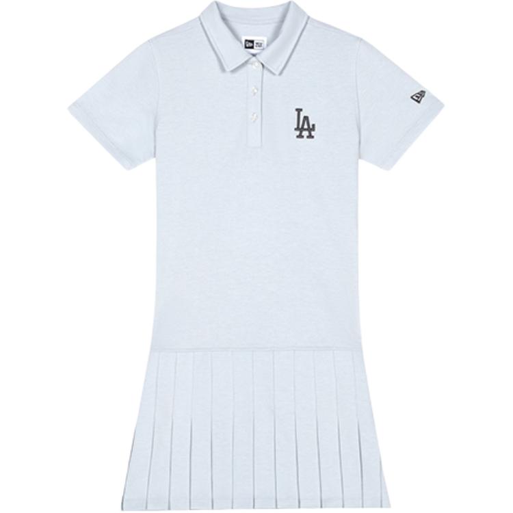 New Era SS26 MLB Los Angeles Dodgers Casual Preppy Pleated Short Sleeve Dress Women dresses 14905148