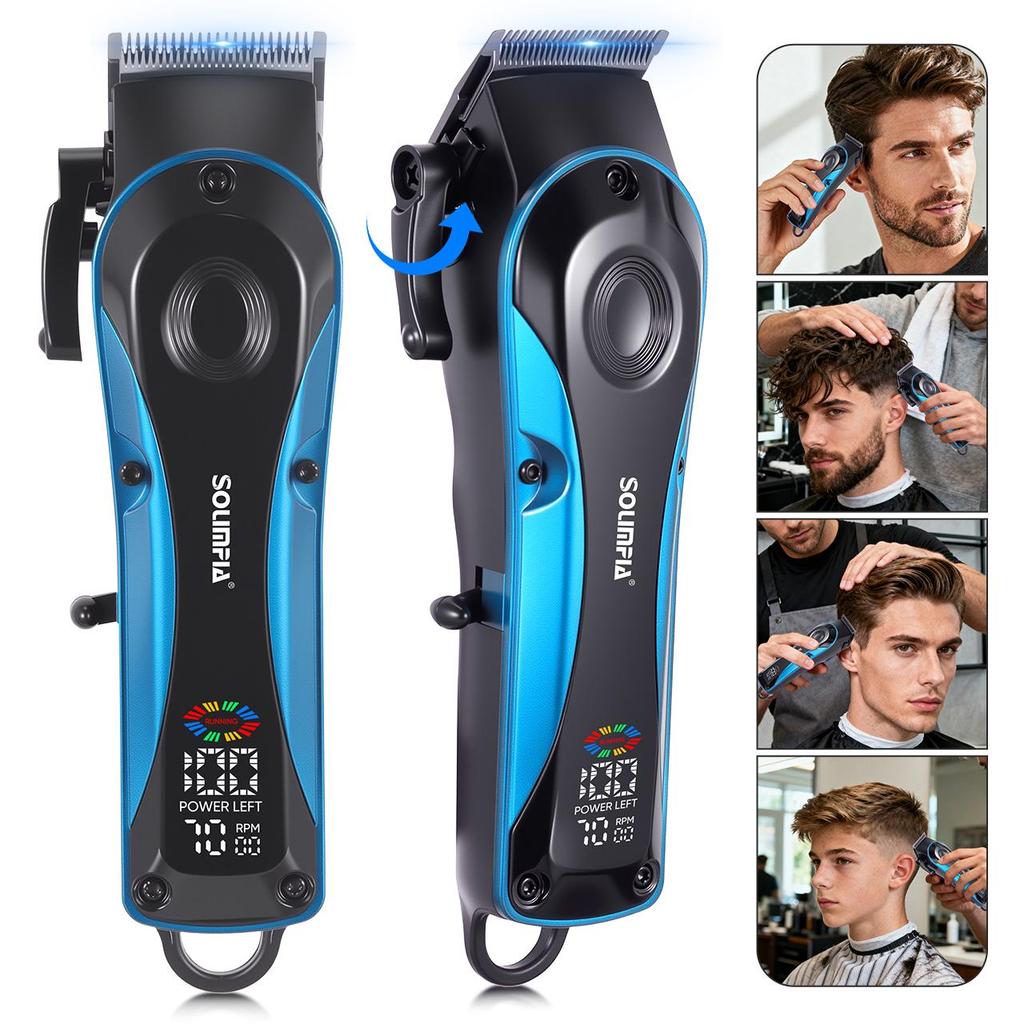 Solimpia Elektrischer Haarschneider Salon Professionell Intelligente Klinge Mikro-Einstellung Pompadour Carving Trimmer