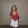 European and American style autumn new women's clothing fashion Spice Girls sexy hollow backless contrasting color straps PU leather small vest