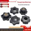 Plastic Handle Hexagon Star Knob with Through and Blind Hole
