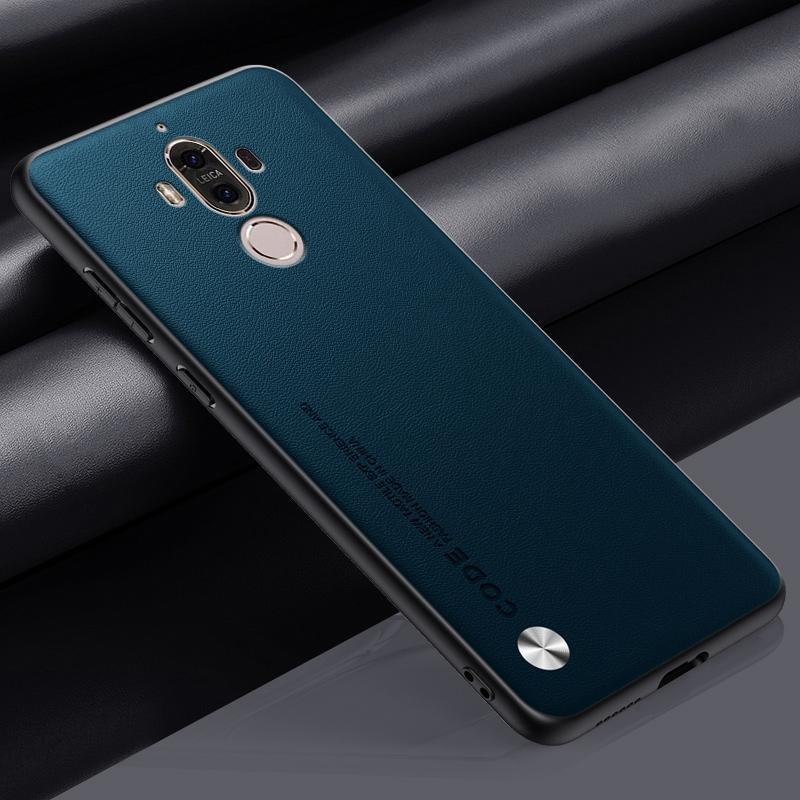 

Роскошный чехол из искусственной кожи для Huawei Mate 9, задняя крышка, матовый силиконовый противоударный чехол для телефона с полной защитой для Huawei Mate9, чехол For Huawei Mate 9 зелёный