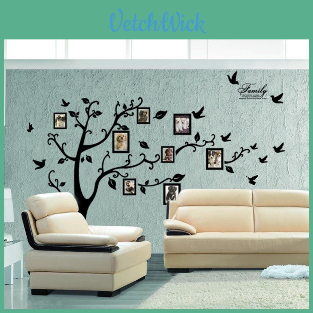 Adesivo da Parete Albero Fotografico Minimalista Moderno per Decorazione di Soggiorno e Camera da Letto