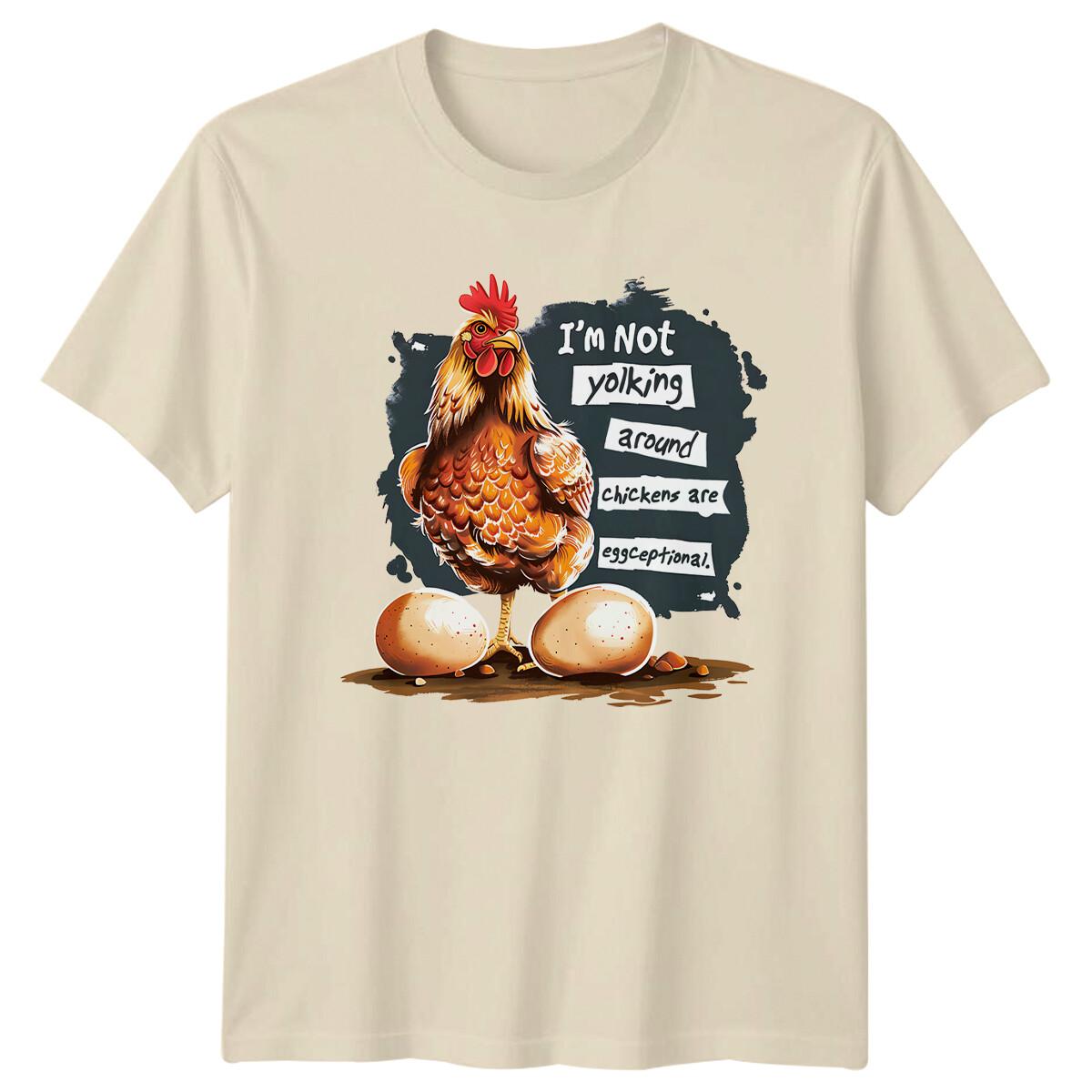 I m Not Yolking Around Funny Chicken Animal Pun T-Shirt XXXXL