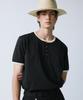 SSY Henley Neck Concho Ringer Tee Black