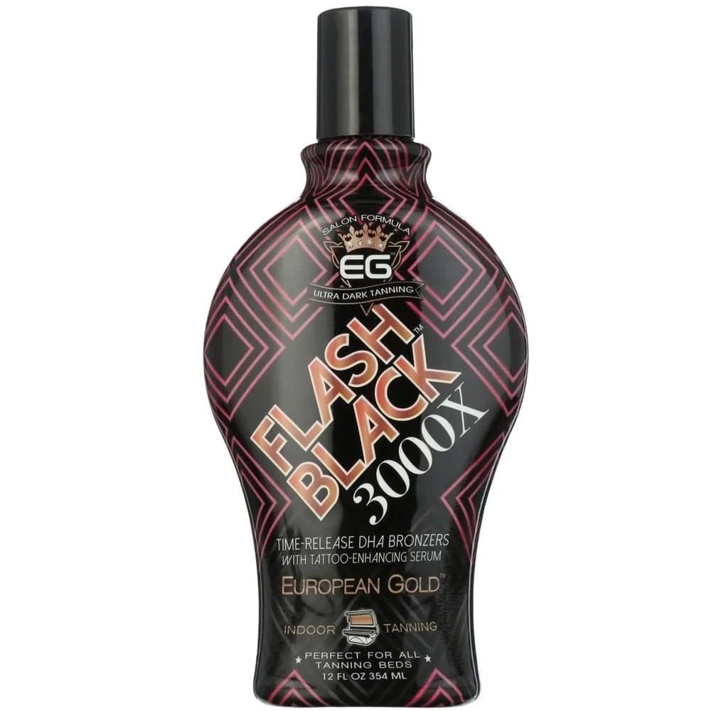 European Gold Flash Black 3000X Machine Tanning Lotion 354ml
