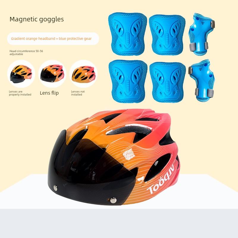 Tooquv Bicycle Helmets for Children Boy Cycling Helmet Girl Bicycle Mountain Bike Helmet Cycling Fixture