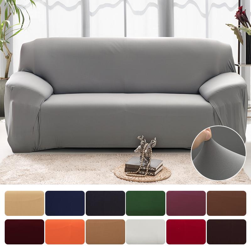 1 Stück elastische Sofabezüge für Wohnzimmer, einfarbig, Spandex, Schnitt-Eckbezüge, Couch-Abdeckung, L-Form, Sie müssen 2 Stück Abdeckung kaufen