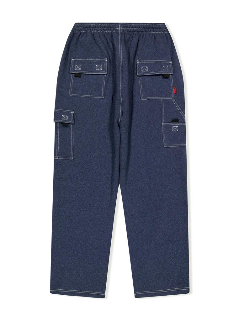 YESEYESEE Y.E.S Stitch Painter Sweatpants Navy
