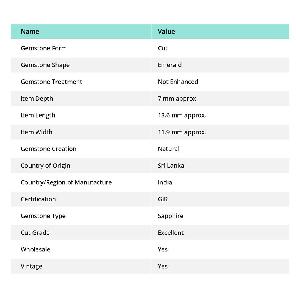 12.00 Ct Natural Orange CERTIFIED Sapphire Earring Size Emerald Loose Gemstone