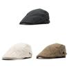 Gorra de Algodón y Lino para Hombre y Mujer, Estilo Vintage, Protección Solar, con Visera Curva Ajustable, para Usar en Verano