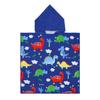 Sommer-Mikrofaser-Badeponcho mit Aufdruck für Kinder, Badetuch mit Kapuze, das nicht fusselt oder ausbleicht, Alter 2-10