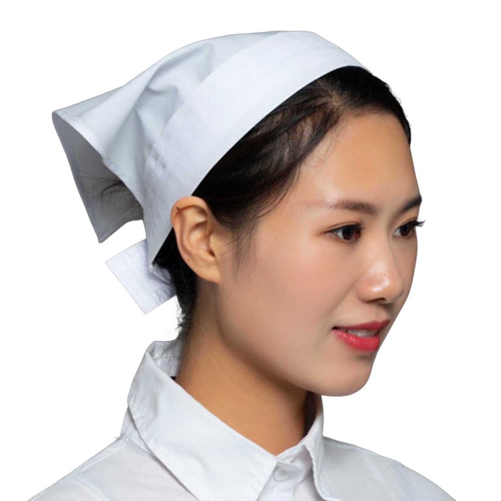 Working Cap Restaurant Triangle Hair Kerchief Vintage Fashion Cotton Chef Hat Hygiene Work Cap for Restaurant Accessories