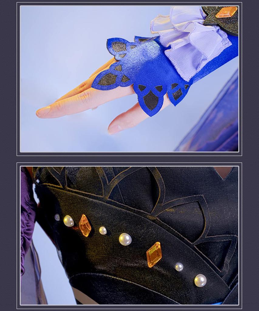 [Milky Time] Genshin Impact Keqing Cosplay Halloween Liyue Port New Skin Rainbow Skirt Dance