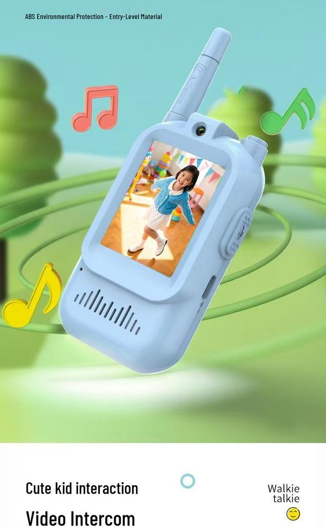 Kinder-Video-Walkie-Talkie mit großer Reichweite, Antenne und TYPE-C-Ladefunktion – Süßes interaktives Outdoor-Spielzeug mit verlängerter Akkulaufzeit