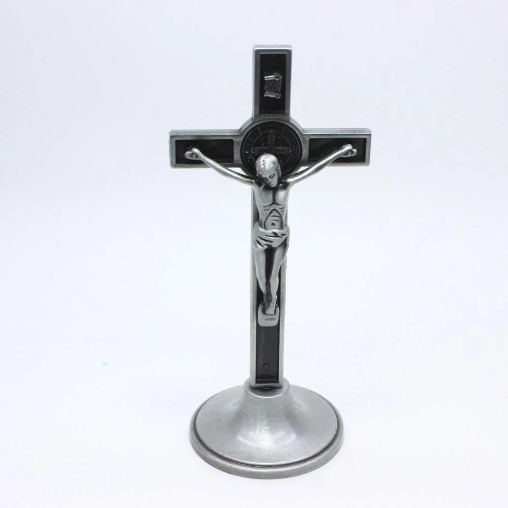 1Pc Cross Crucifix Stand Christ Catholic Jesus Statue Figurine Religious Prayer Church Decoration Car Home Chapel Decor