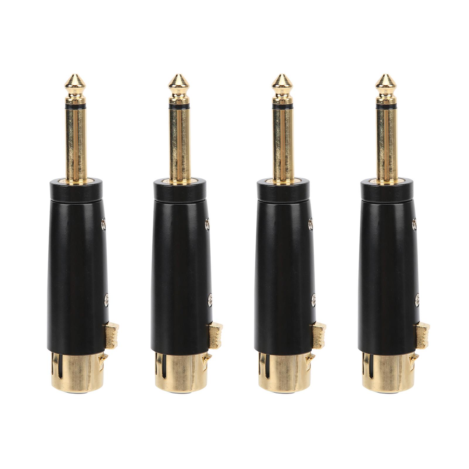 

4 шт. XLR Адаптер Аудио Конвертер Металлический 6,35 мм Однодорожечный Папа к Маме LZ1167G