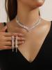 Elegant Rhinestone Zirconia Necklace & Jewelry Set for Bridal & Evening Wear