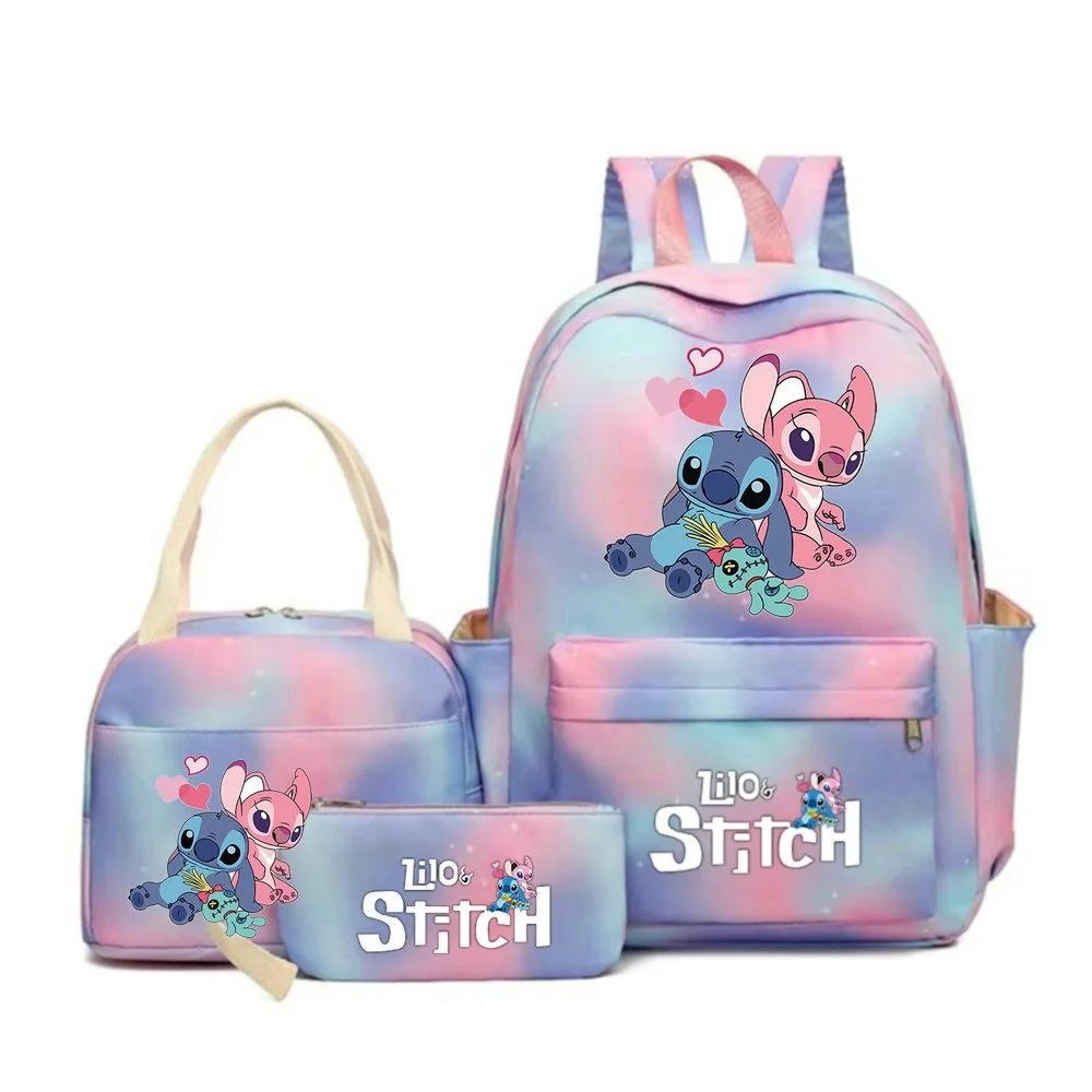 Cartoon Animation Schoolbag Large Capacity Primary And Secondary School Students Backpack Meal Bag Pencil Bag Three-Piece Set