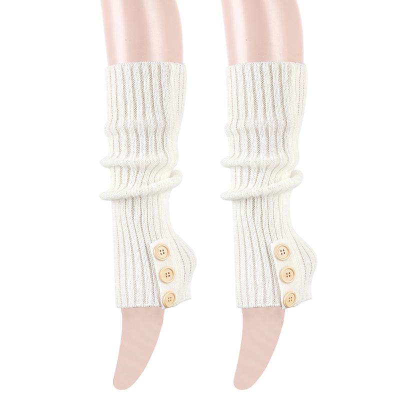Women's Women's Buttons Leg Warmers Boots Covers Long Socks Knitted