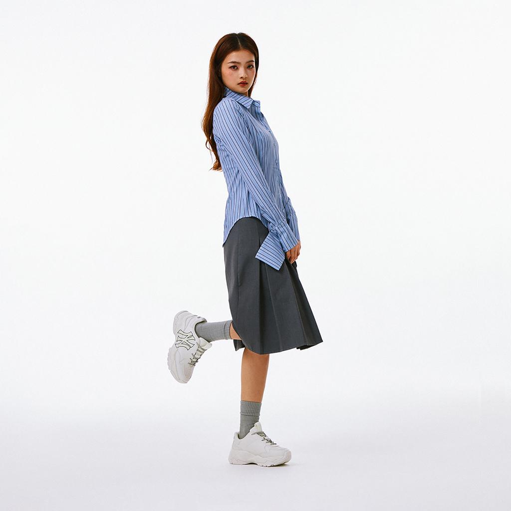 New MLB Big Ball Chunky Low Top Chunky Sneakers Unisex Ivory White 3ASHC104N-50IVS