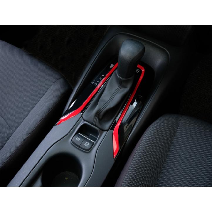 Red Interior Gear Shift Panel Trim For TOYOTA COROLLA -