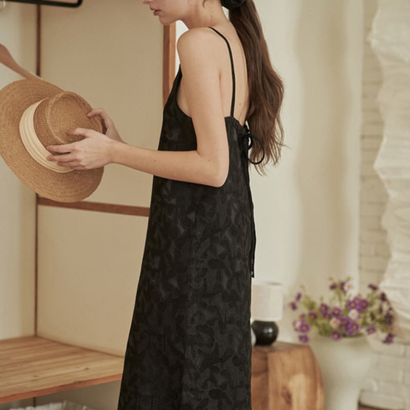 RISE Iris Jacquard Hårband Svart