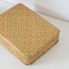 Rural Type Divided Straw Woven Basket Airy Storage Organized Ideal For Dry Food Home Ornament