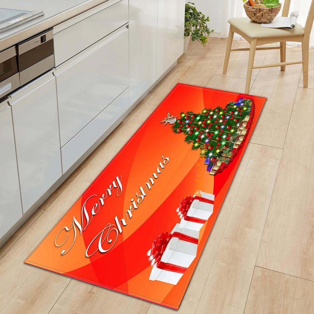 Christmas Kitchen Sand Carpet Doormat Long Floor Mat