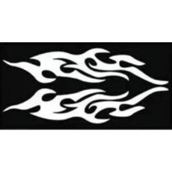 2Pcs Car Stickers Modified Flame Decals Scratches Motorcycle Bumper Hood Rearview Mirror Head Cover Sticker Car Styling Decor