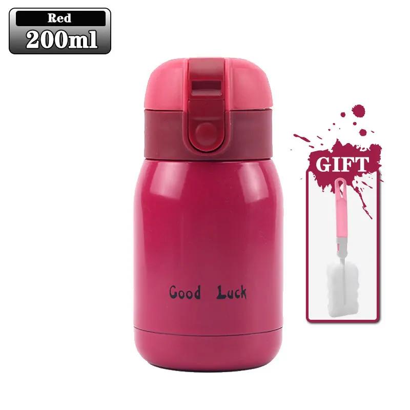 200ml Cute Candy Mini Thermos Cup Kids Cartoon Hot Water Bottle Stainless Steel Thermal Coffee Mug Vacuum Flask Insulated