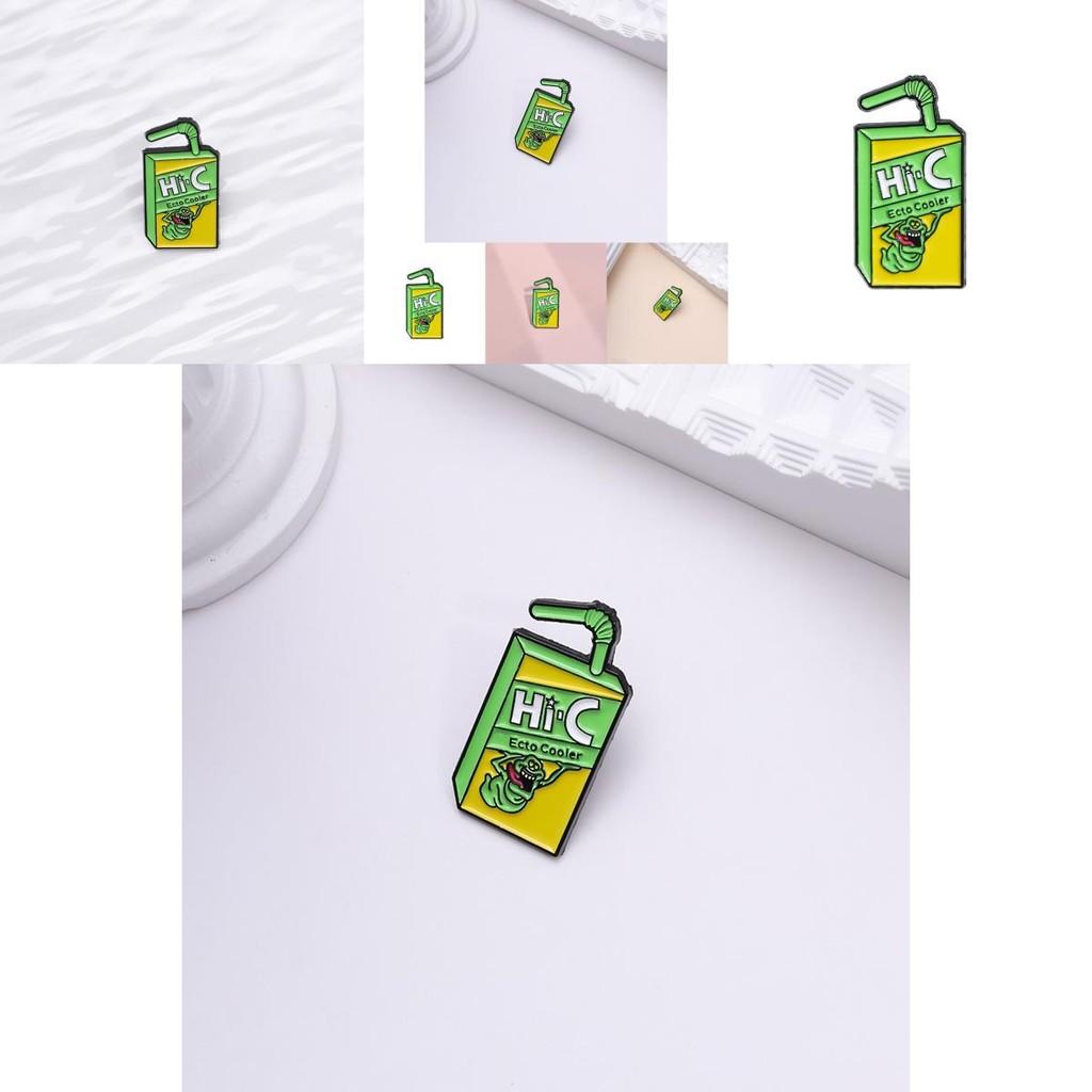 Trendy Winter 2024 Metal Brooch In Quirky Animation Character Juice Shape