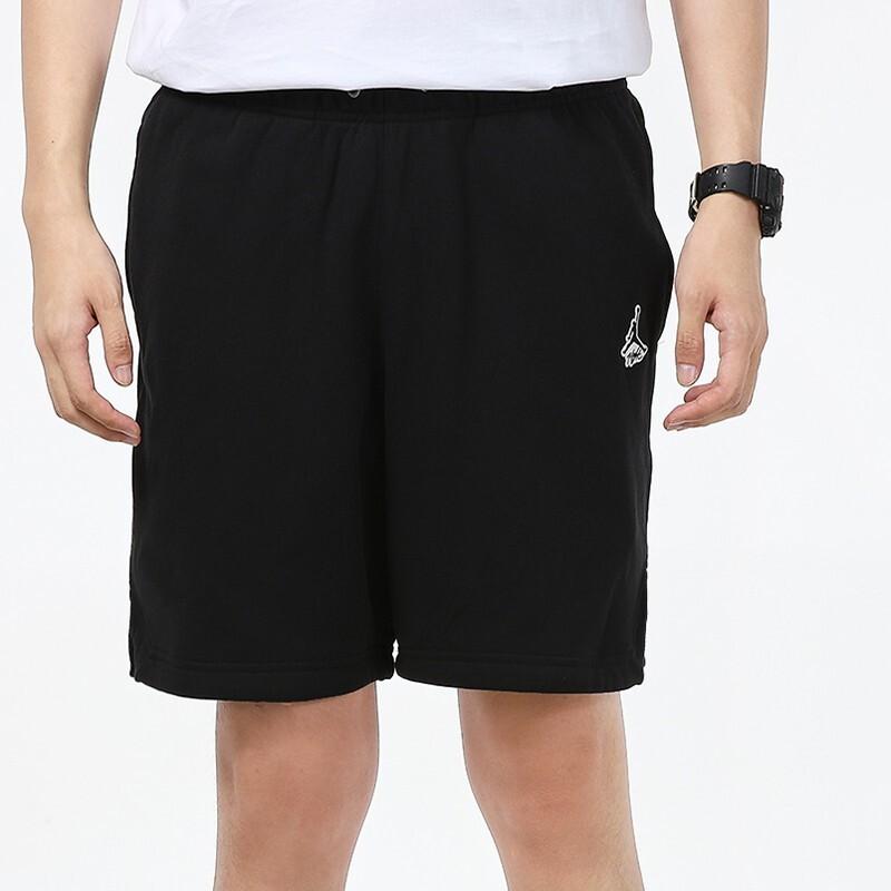 Jordan Essentials Logo Mid-Waist Cotton Casual Shorts V1 Men Bottoms Black DA9823-010