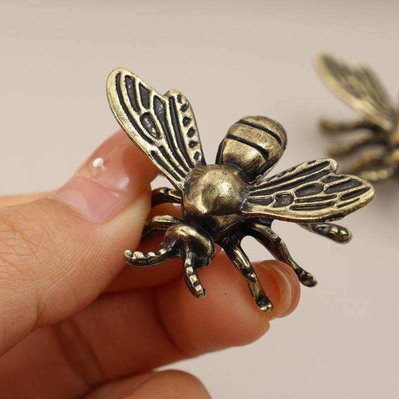 10-1 Stück Legierung Biene Insekt Honigbiene Figuren Miniaturen Handwerk Sammlung Schreibtisch Kleine Ornamente Heimdekorationen Zubehör