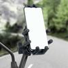 Motorrad Handyhalterung, Fahrrad Handyhalter - Schnellmontage Lenkerklemme für Roller