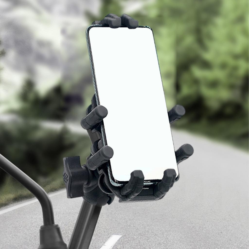 Motorrad Handyhalterung, Fahrrad Handyhalter - Schnellmontage Lenkerklemme für Roller