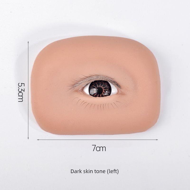 

Eyelash Practice Module, a Specialized Simulation Practice Tool for Beginner Eyelash Technicians, Including Eyelash and Eyebrow Tattoo Practice Film Eyelash Module Deep Skin Left