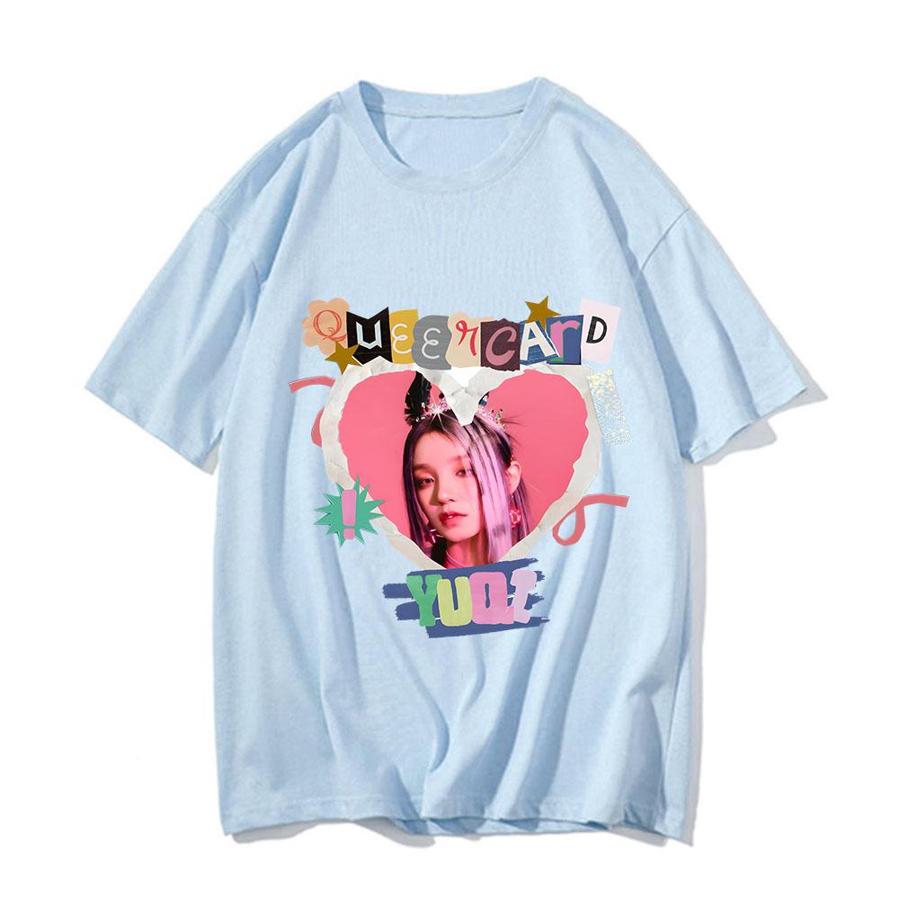 2024 GIDLE I Am FreeT Shirt Group Clothing (G) I-DLE MIYEON YUQI Short-sleeved T-shirt Neutral To Fans Tees Fashion Short Sleeve