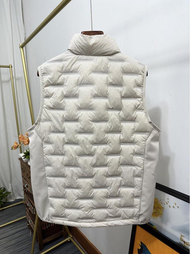 Herren Winddichte Stehkragen Daunenweste - Leicht, Heißversiegelt, 90% Daunen, Ärmellose Oberbekleidung für Herbst/Winter
