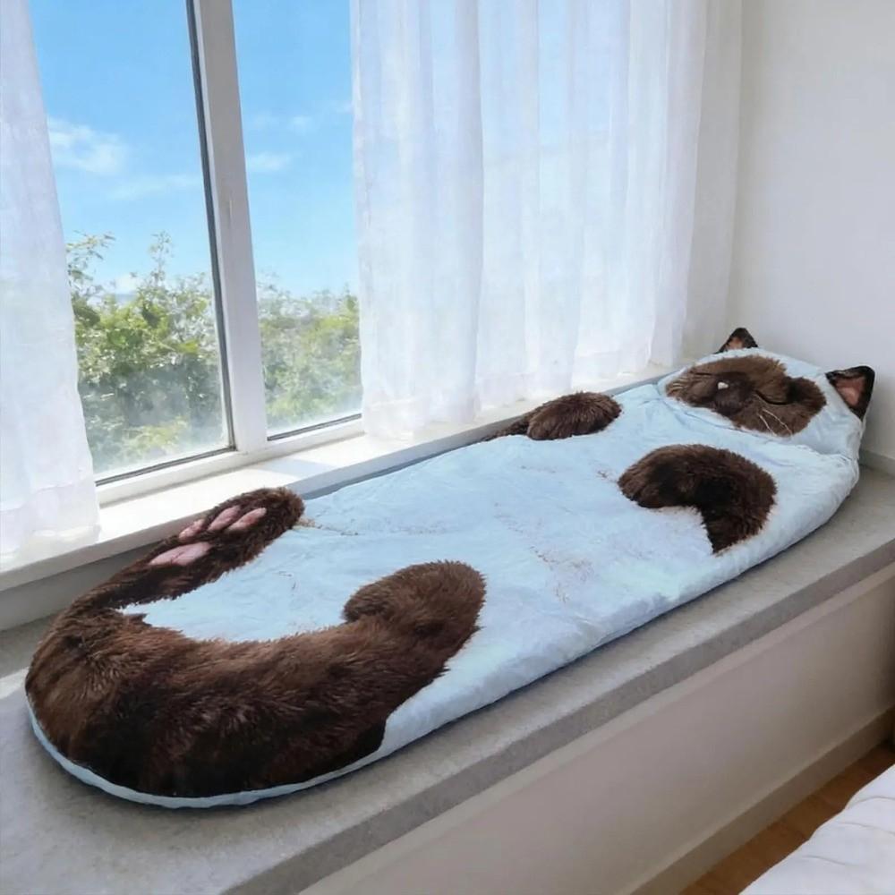 Soft Plush Plush Sleeping Bag Funny Cartoon Design Camping Sleeping Bag Warm Blanket  Indoor Use