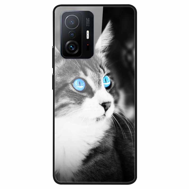 Luxury Case for Xiaomi Mi 11T Pro Cover Tempered Glass Cover for Xiaomi 11T 11 T Pro Phone Case for Xiaomi 11TPro Fundas 2021